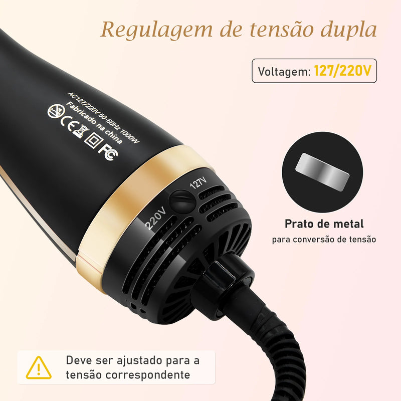 Cabelos Radiantes: Kit Profissional de Estilização e Secagem - 5 em 1